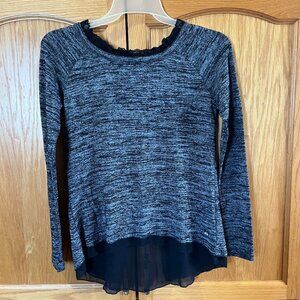 Point Zero Charcoal and Black Long Sleeve Top